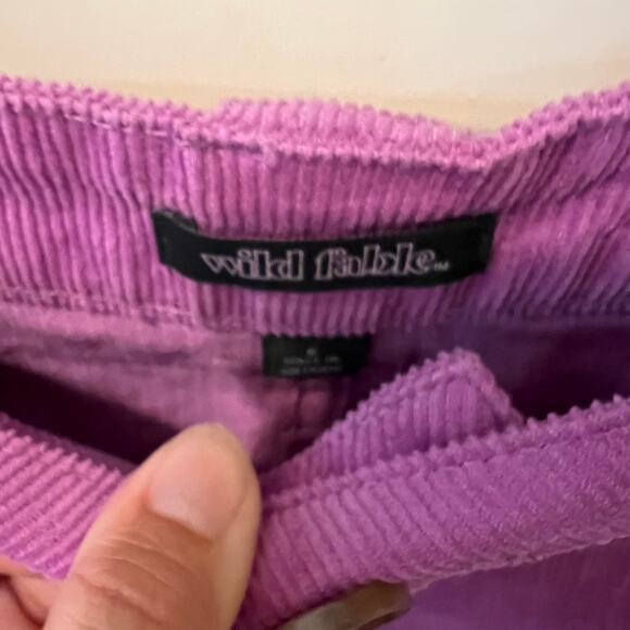 Purple Corduroy Mini Skirt Women's Size 8 NWT Preppy Clueless Wild Fable - Picture 2 of 7